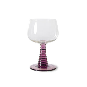 Swirl wijnglas hoog Purple HK Living