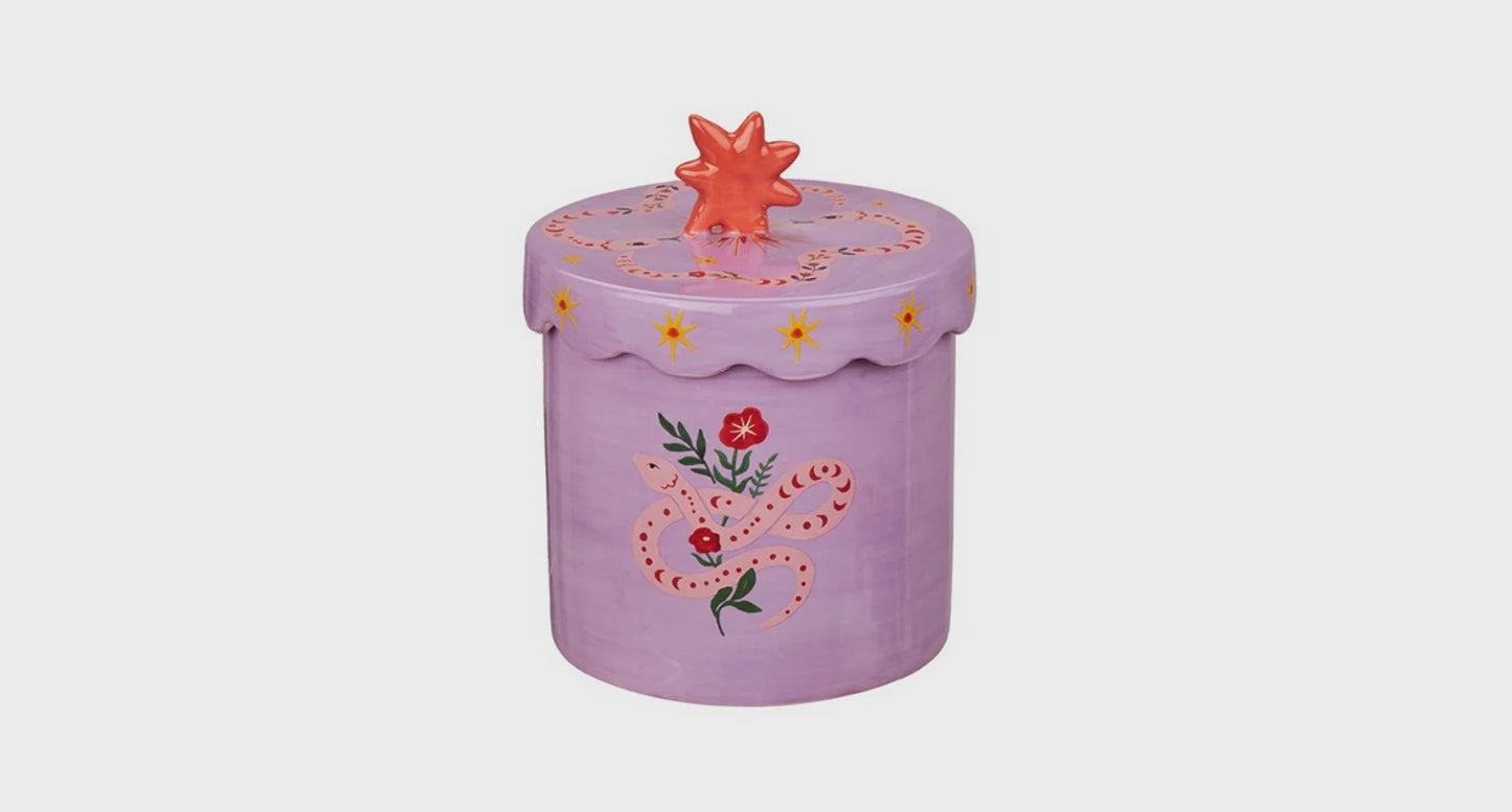 Aardewerk opbergbox snake