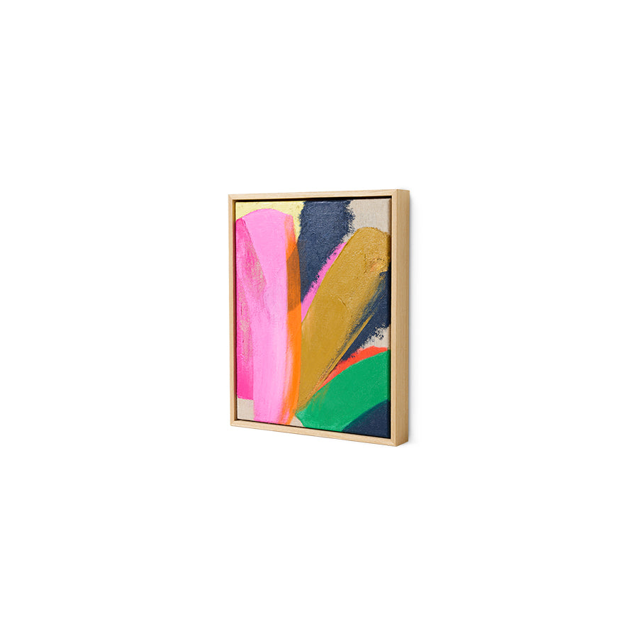 Framed artwork bright lights 25x31cm