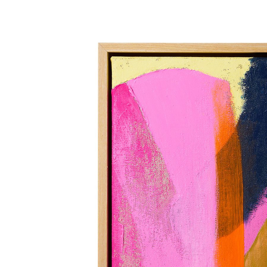 Framed artwork bright lights 25x31cm