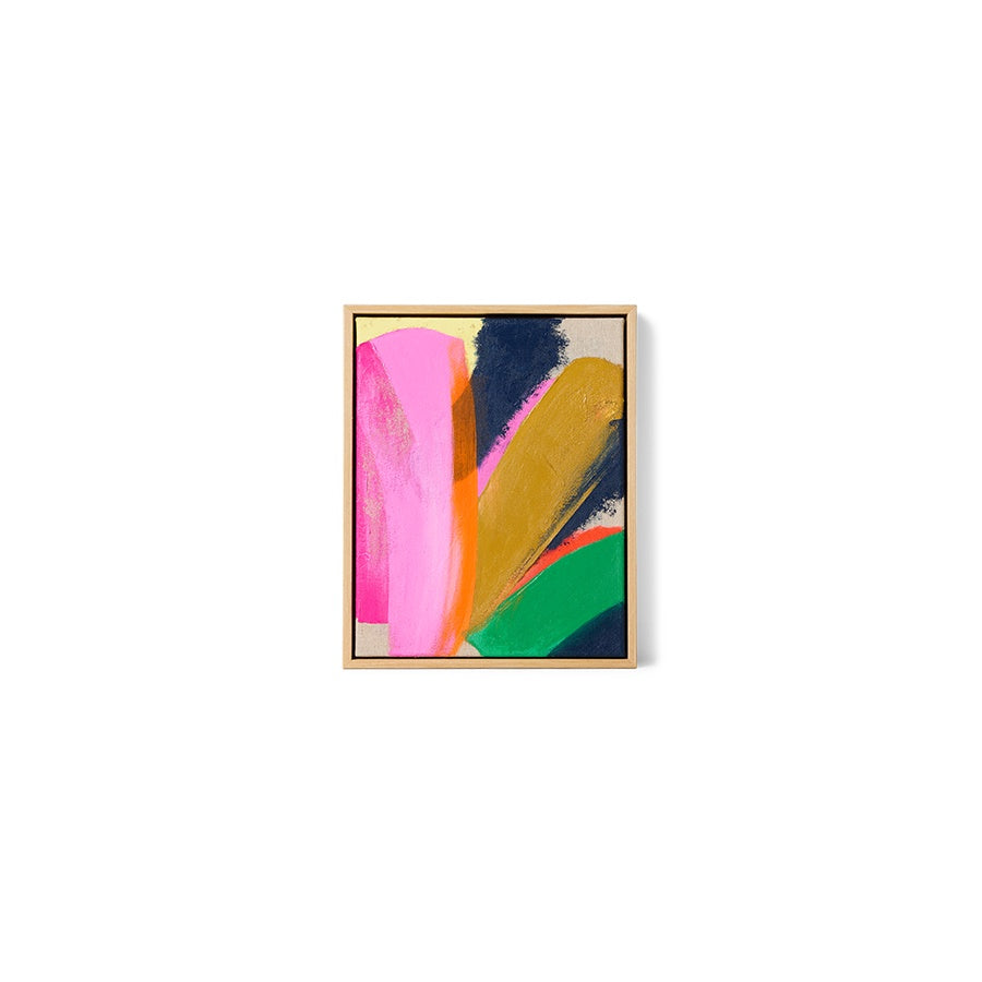 Framed artwork bright lights 25x31cm