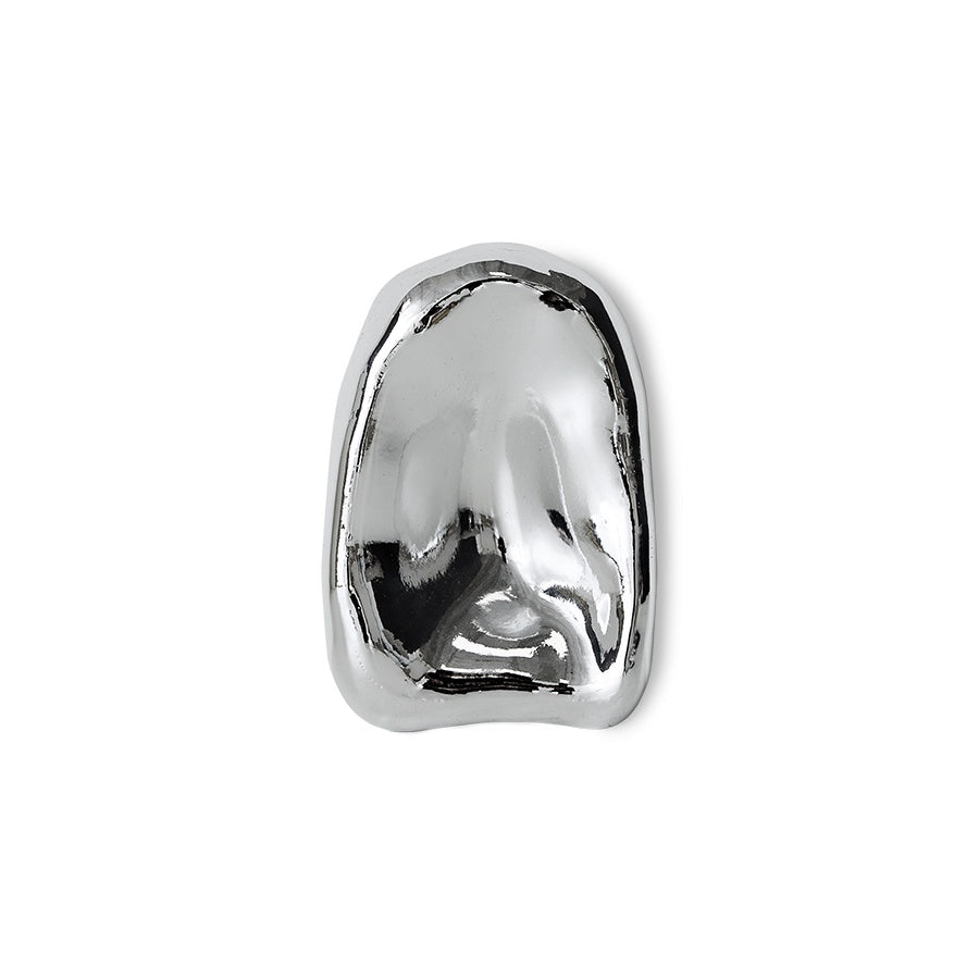 Glass sculpture chrome no. 1