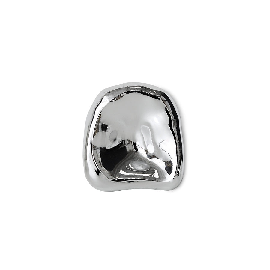 Glass sculpture chrome no. 2