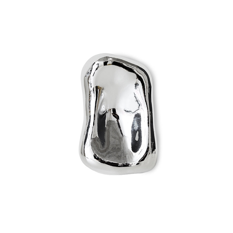 Glass sculpture chrome no. 3