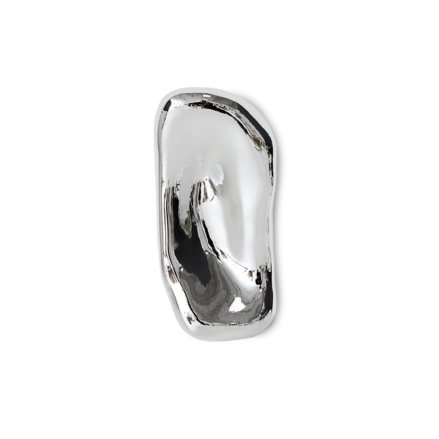Glass sculpture chrome no. 4