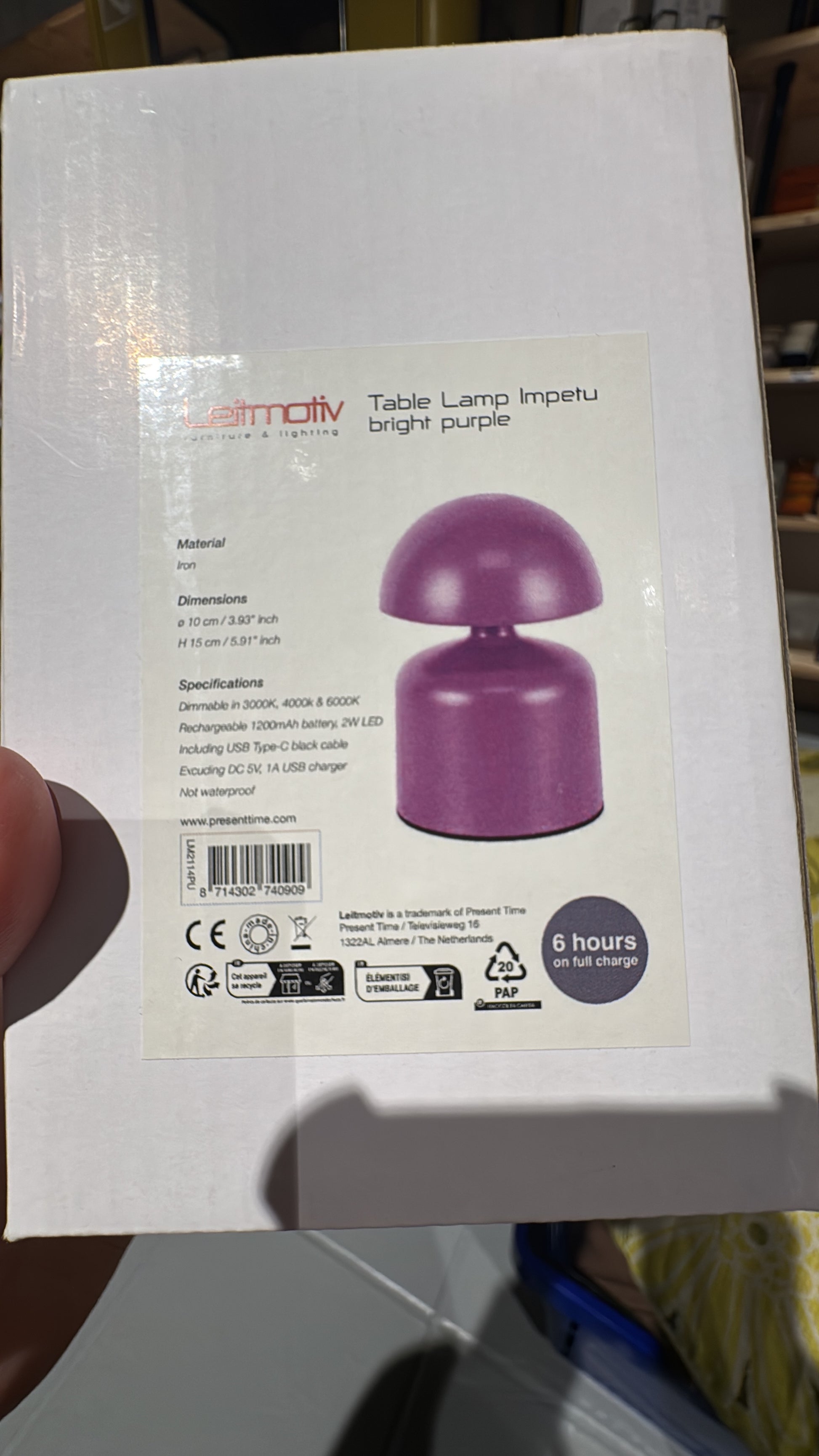 Leitmotiv lamp paars
