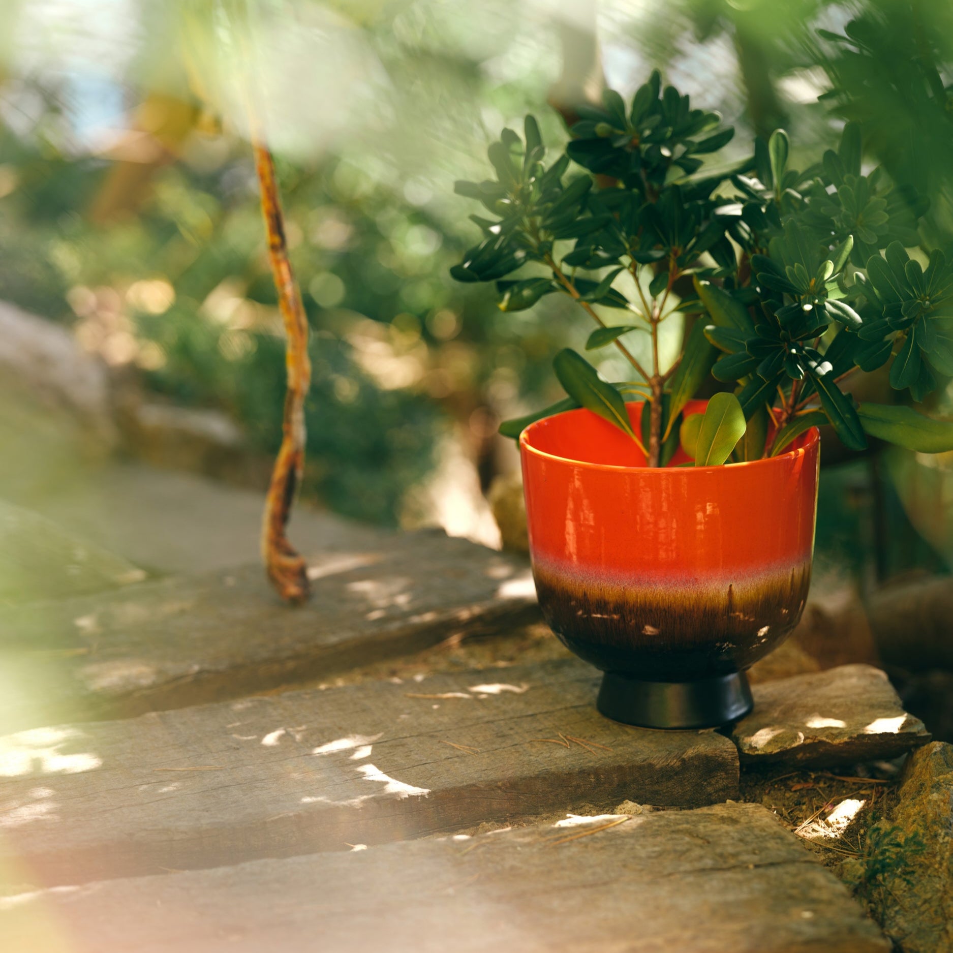 Retro flower pot cherry red HK Living