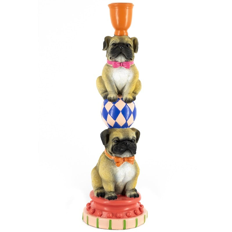 Kaarsenstandaard Circus pugs