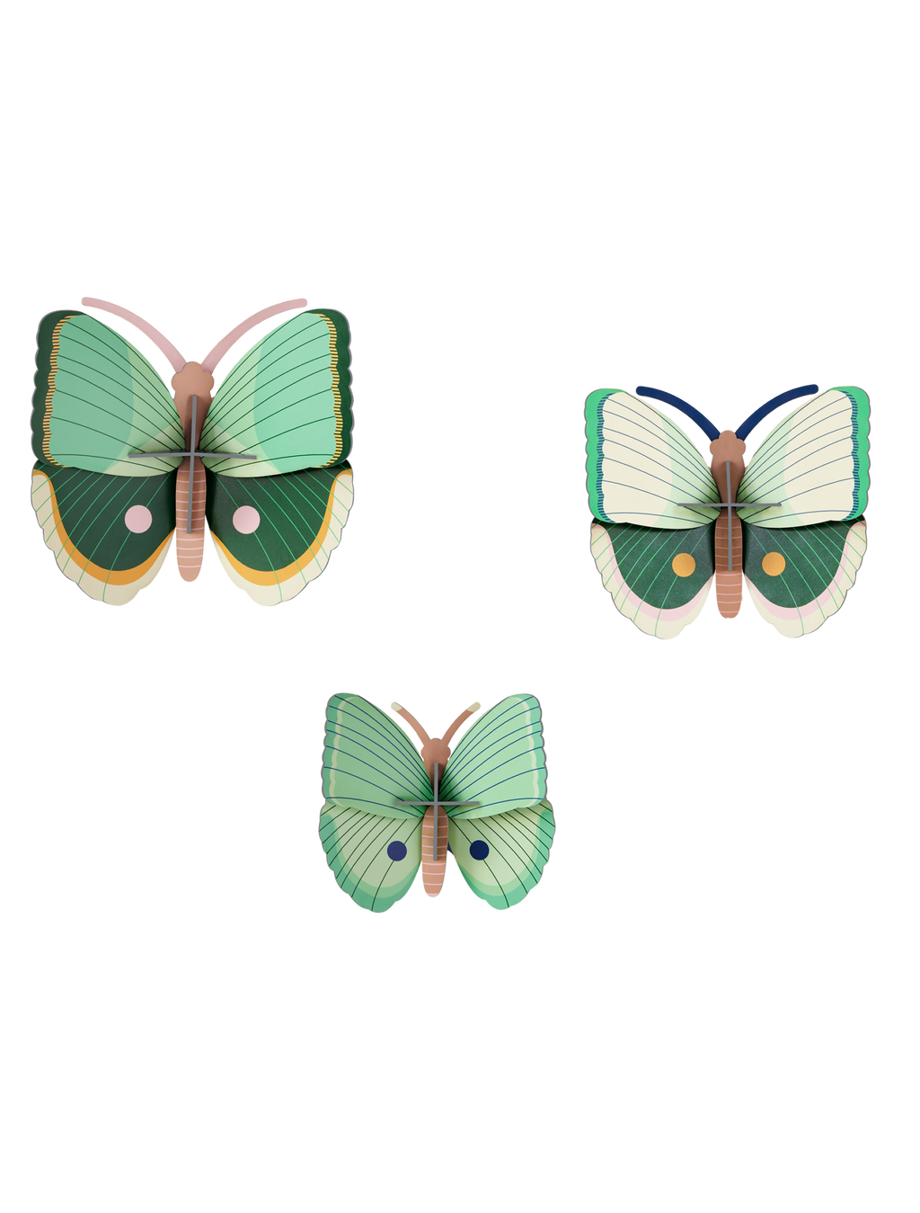 Fern striped vlinder set of 3 Studio Roof