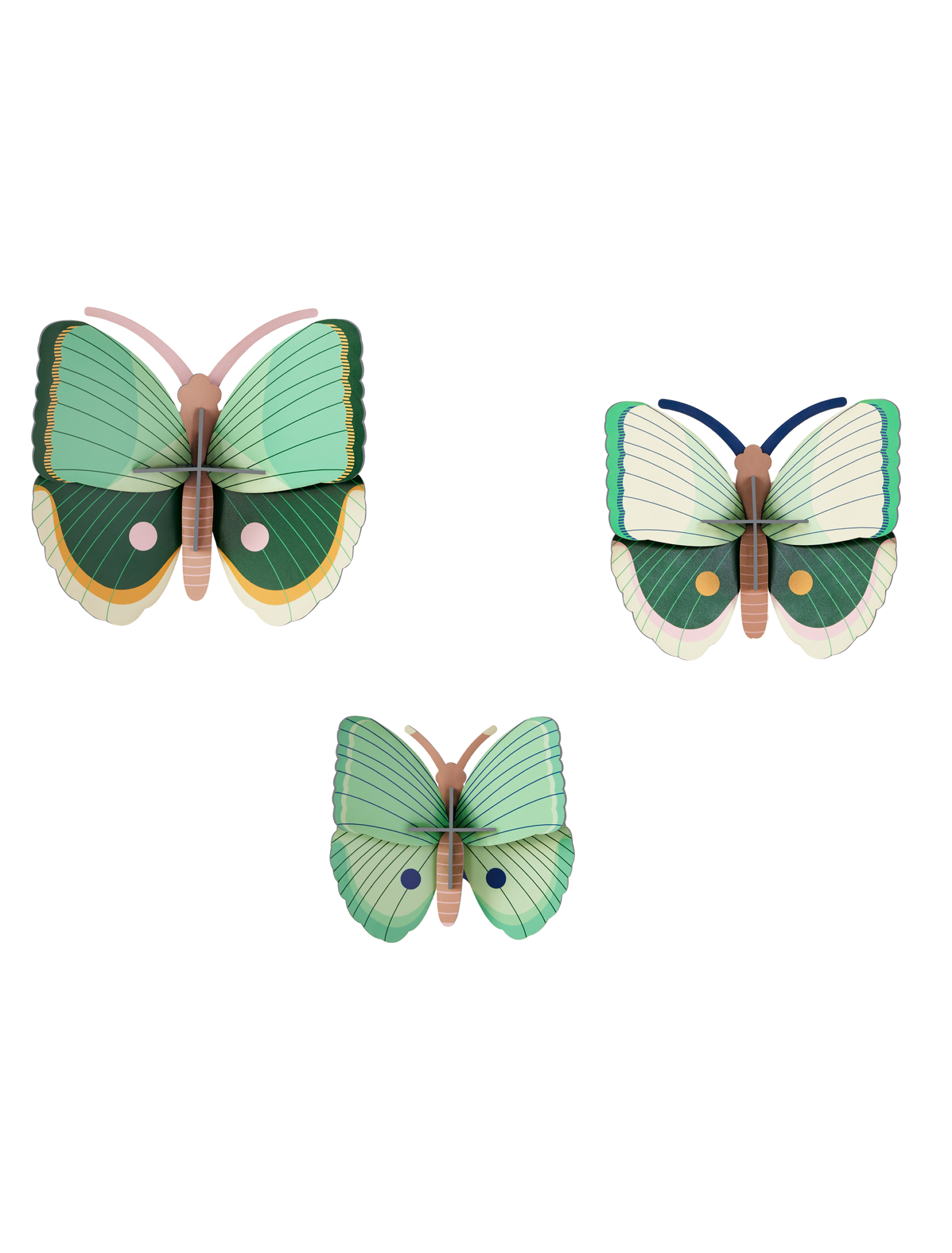Fern striped vlinder set of 3 Studio Roof
