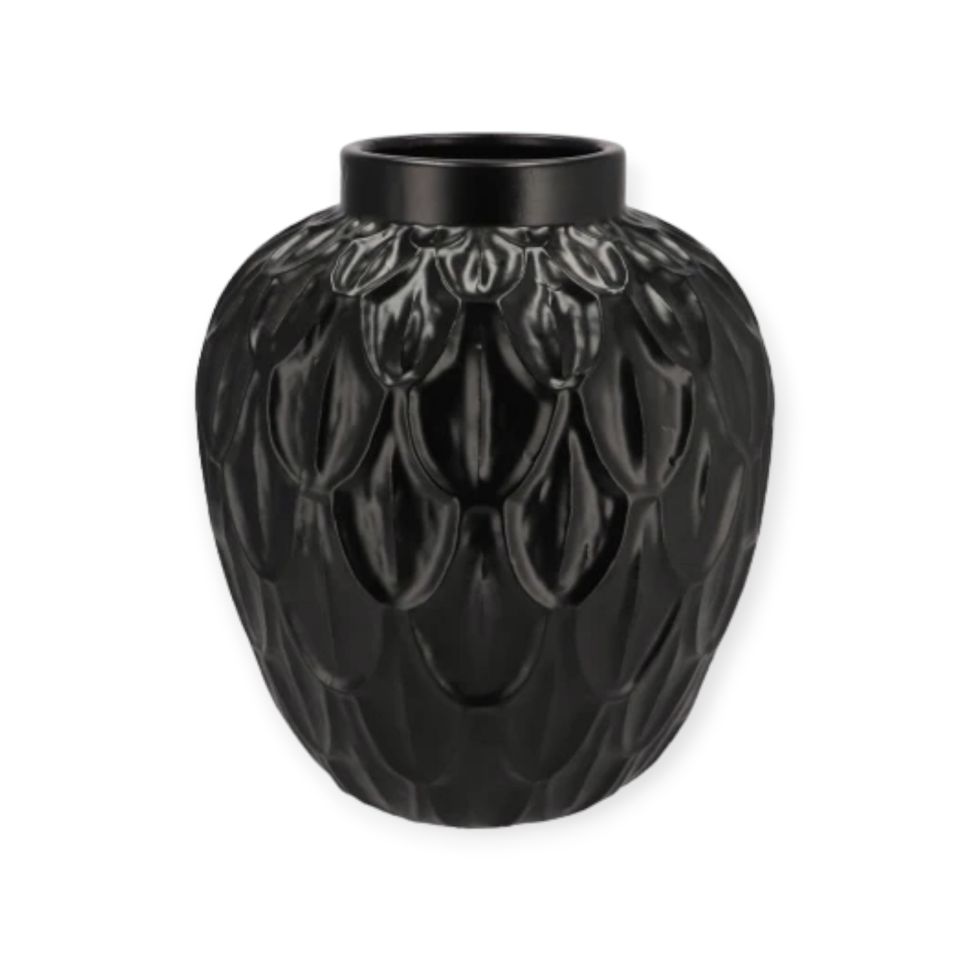 Inga Boa Black pot active glaze 27X27X30CM