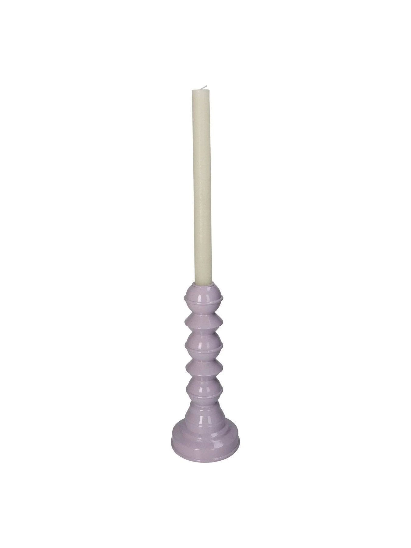 Kandelaar lila bollen