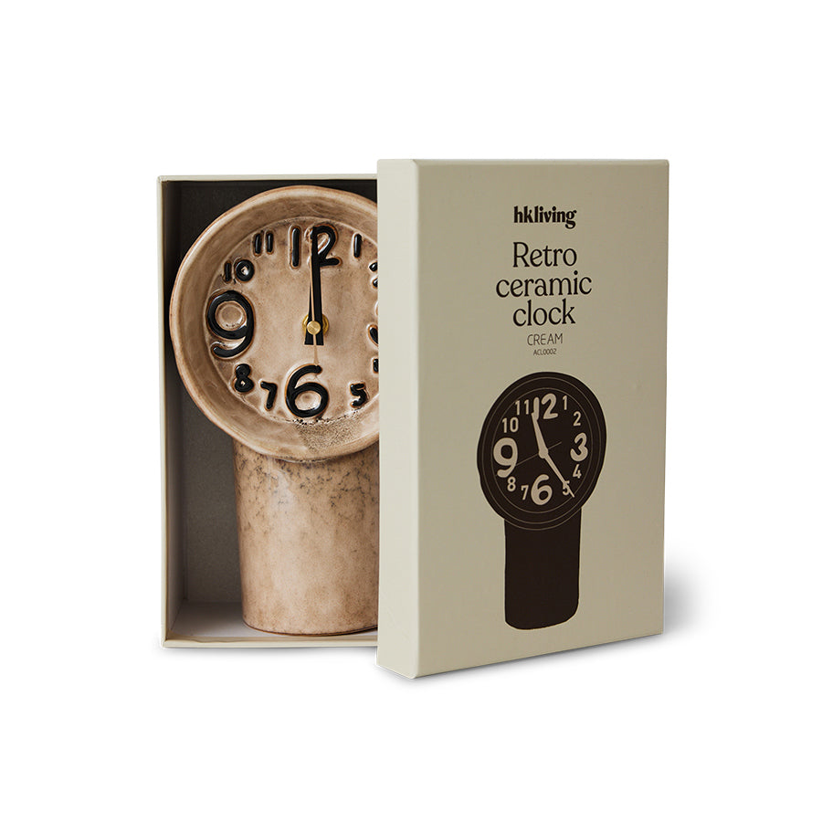 Retro ceramic clock cream HK Living