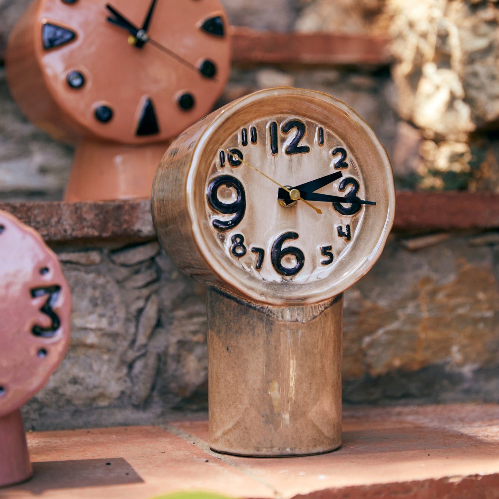 Retro ceramic clock cream HK Living