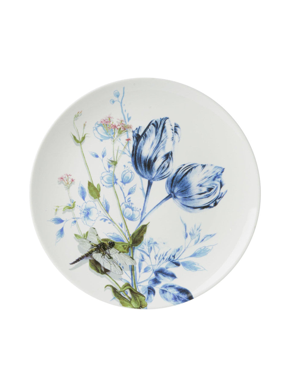 Heinen Delfts Blauw bord Libelle 26cm