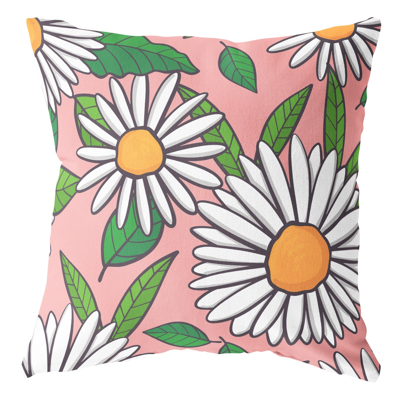 Buitenkussen vierkant Bloemen roze