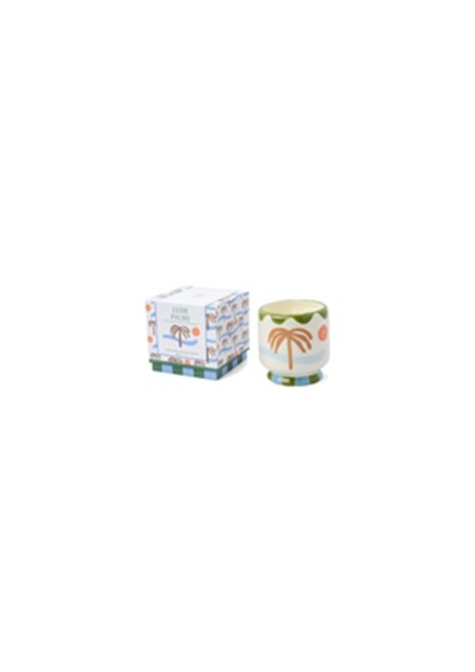 A Dopo 8oz./226g Palm Tree Ceramic Candle - Lush Palms