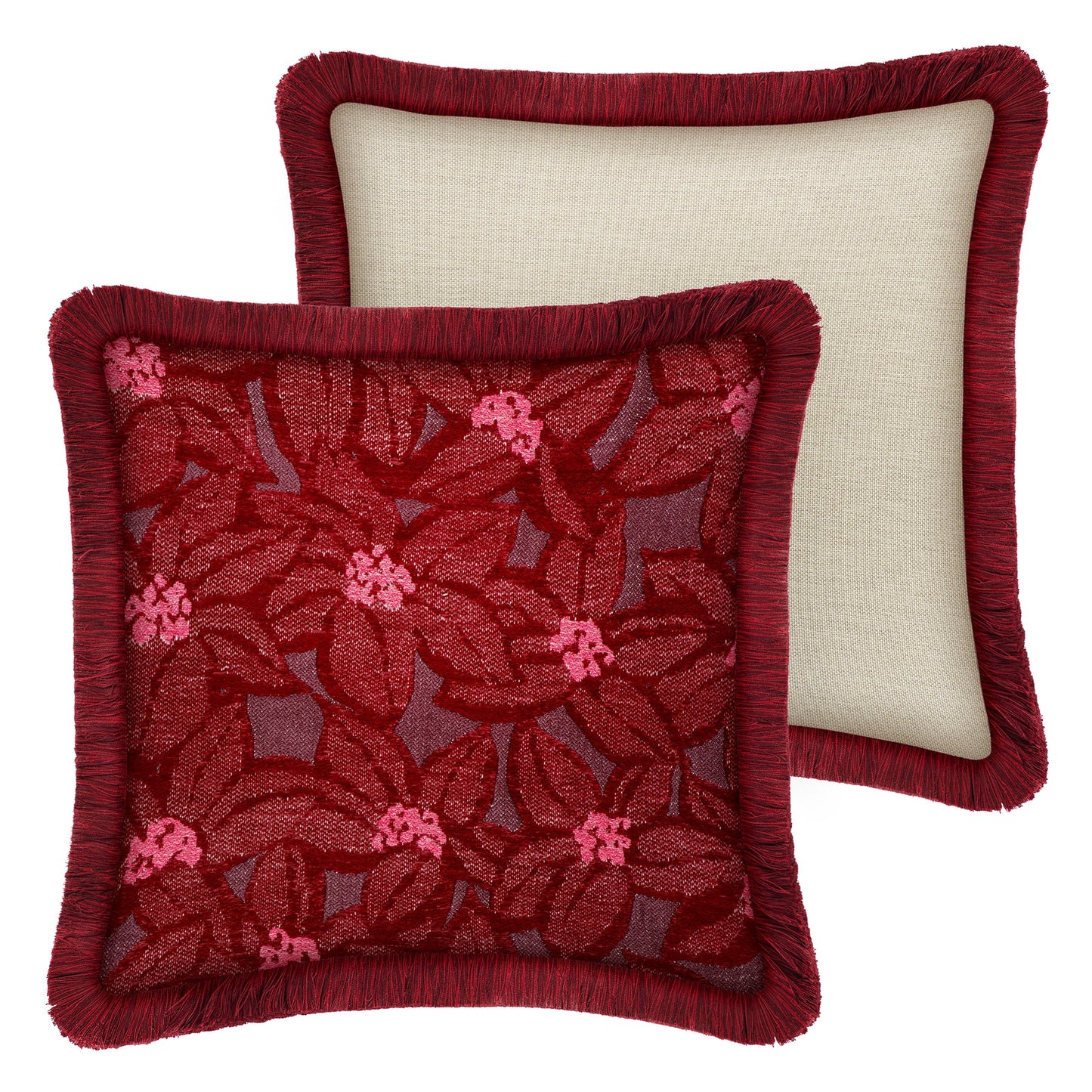 Cushion Michelle pink & bordeaux Palais