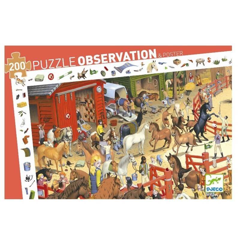 Djeco observatie puzzel paarden DJ07454
