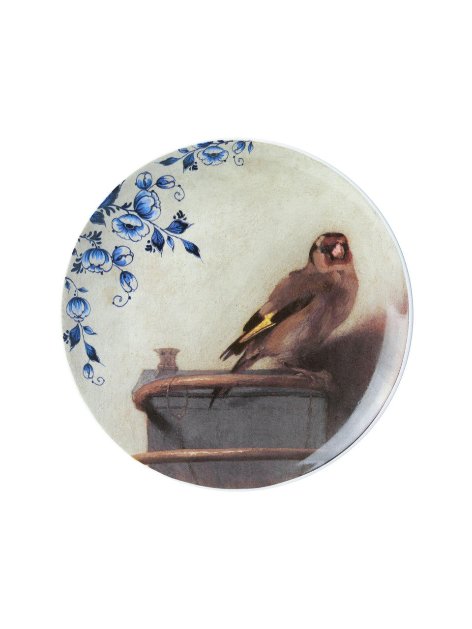 Heinen Delfts Blauw bord het Puttertje 21cm