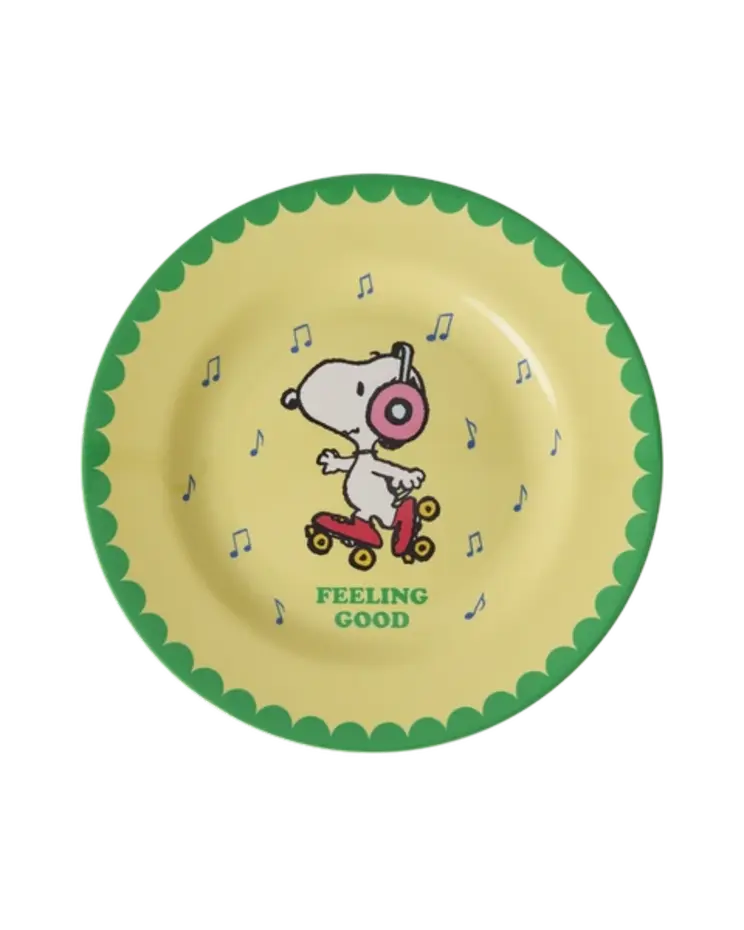 Snoopy melamine side plate Rice