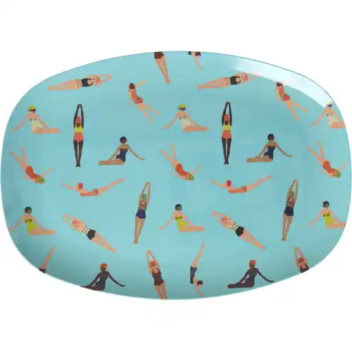 Melamine rectangular Plate Retro Swimster