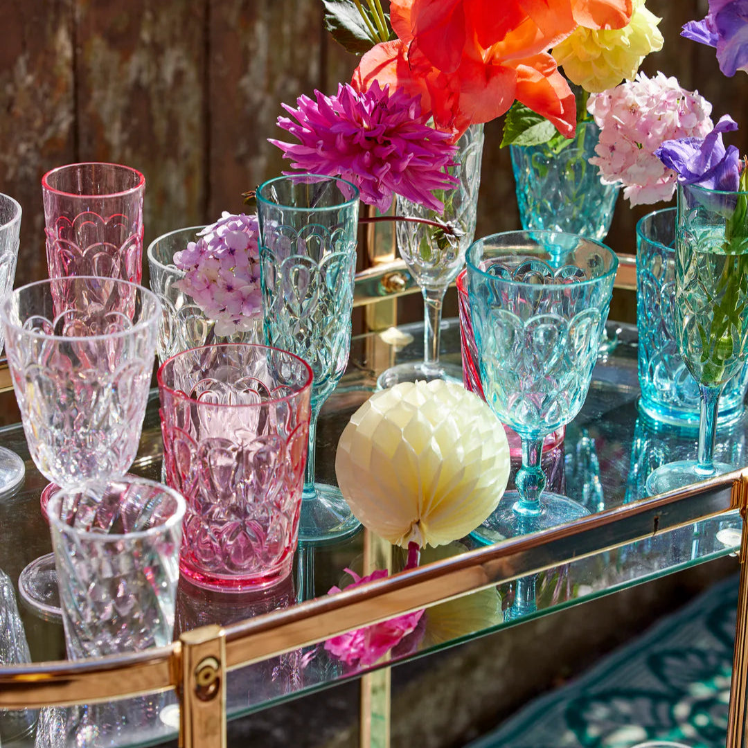 Acrylic tumbler glas roze Rice