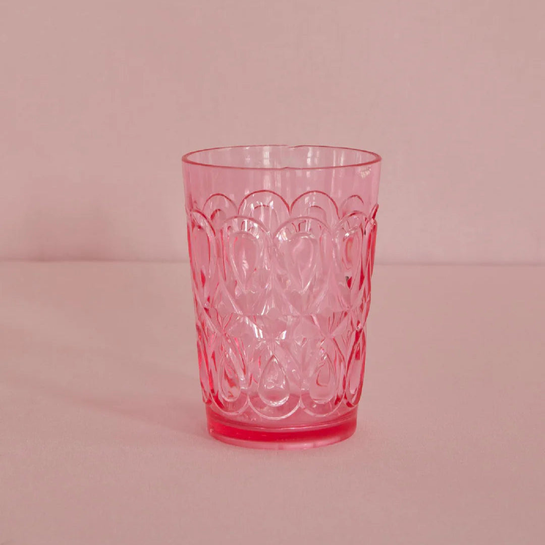 Acrylic tumbler glas roze Rice