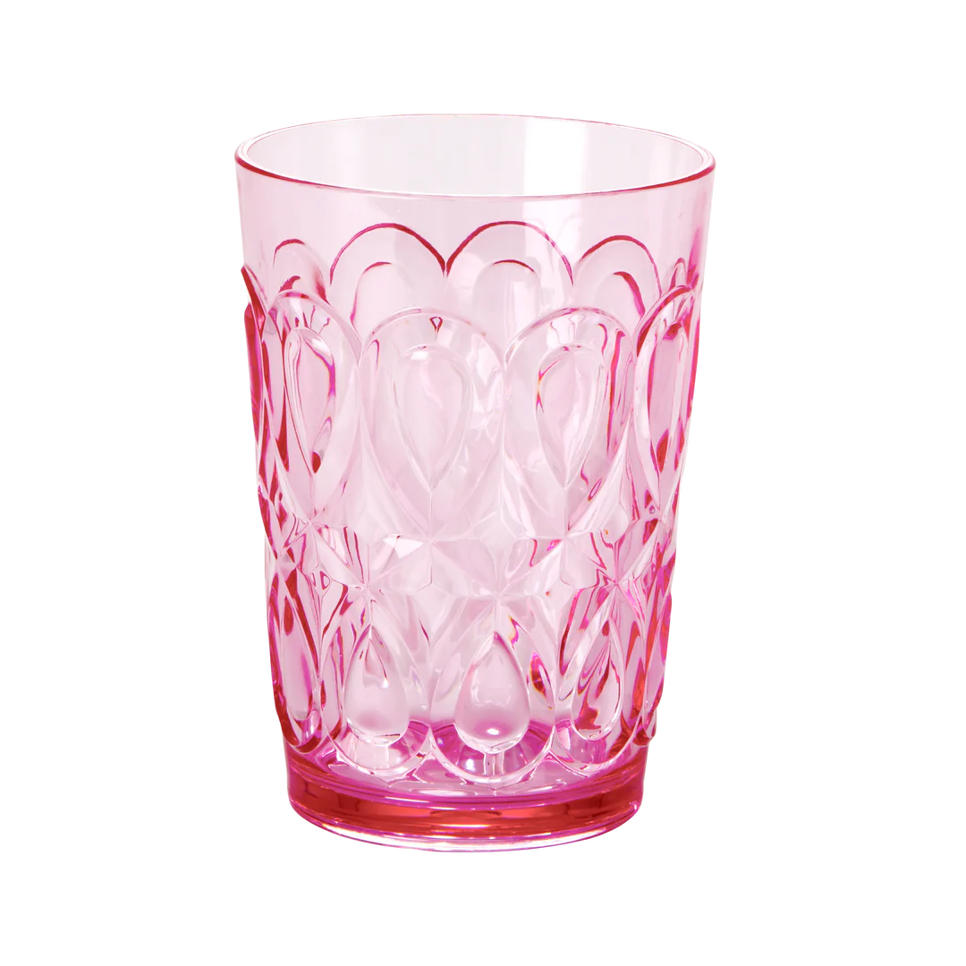 Acrylic tumbler glas roze Rice
