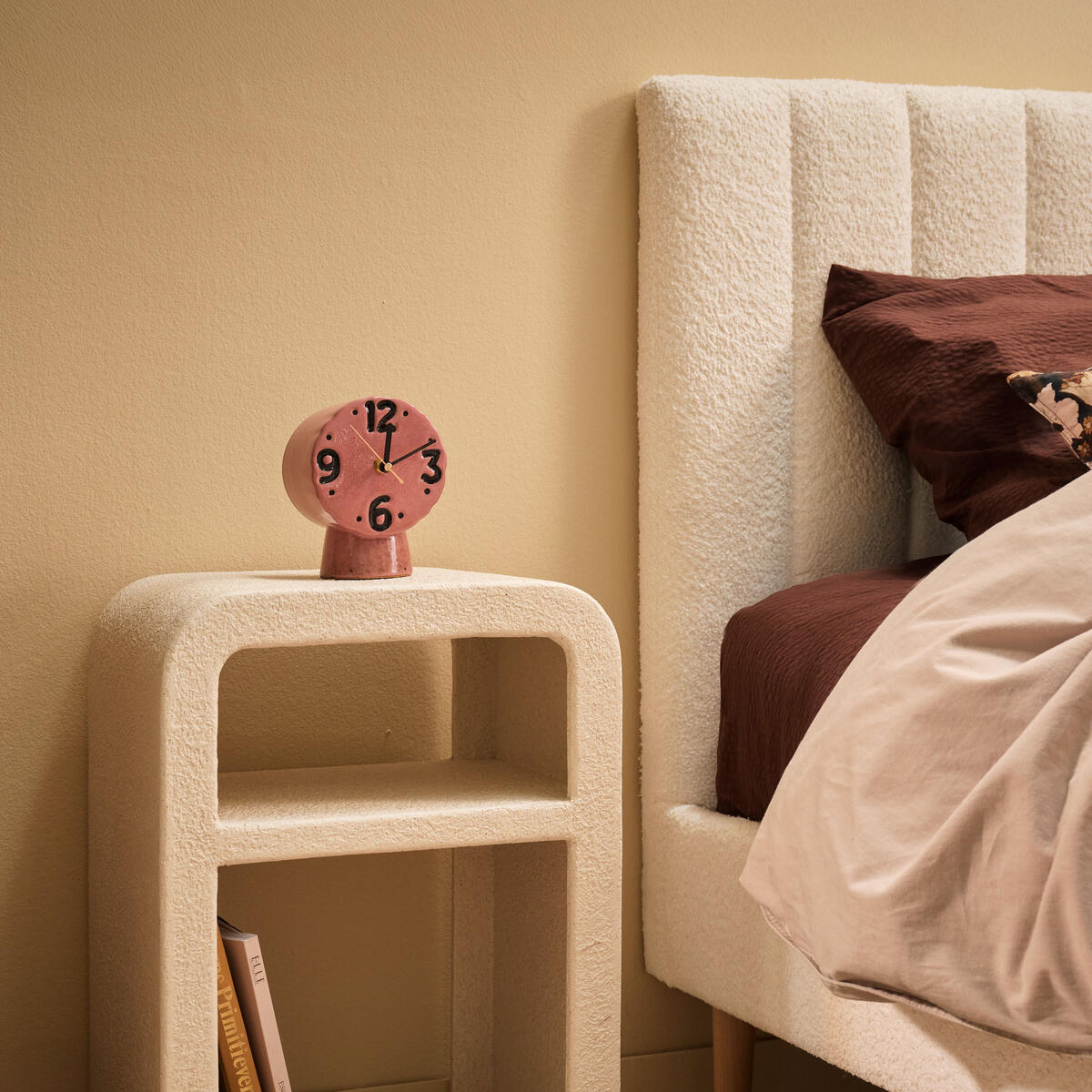 Retro ceramic clock pink HK Living