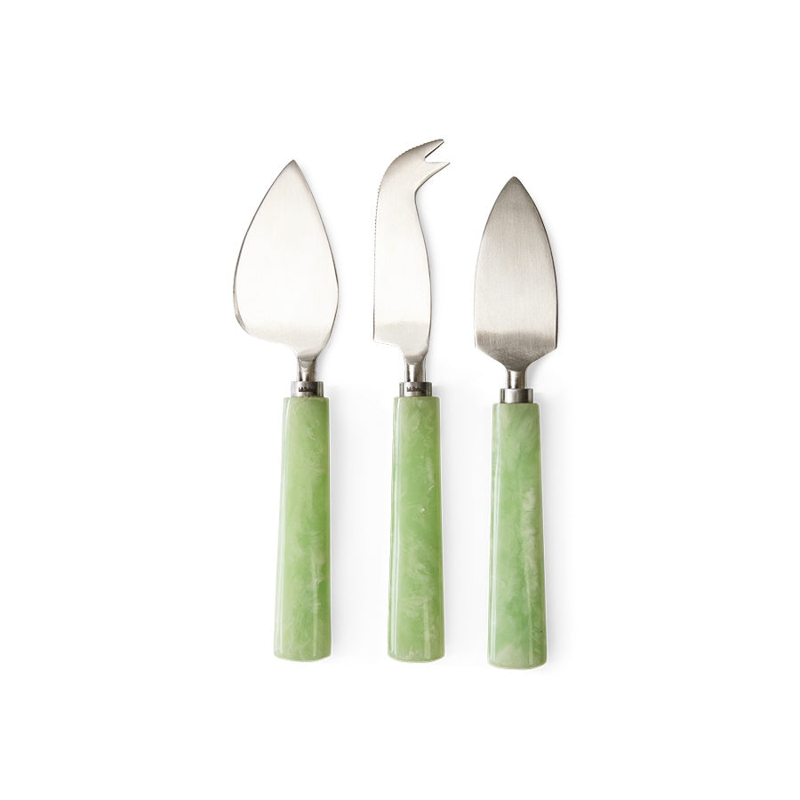 Cheese knives, kaasmesjes sage HK Living