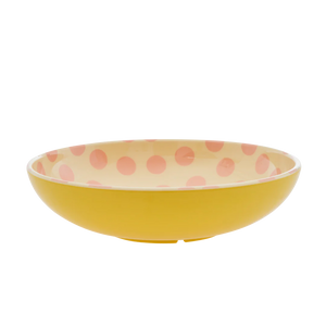 Sla kom geel pink dots Rice