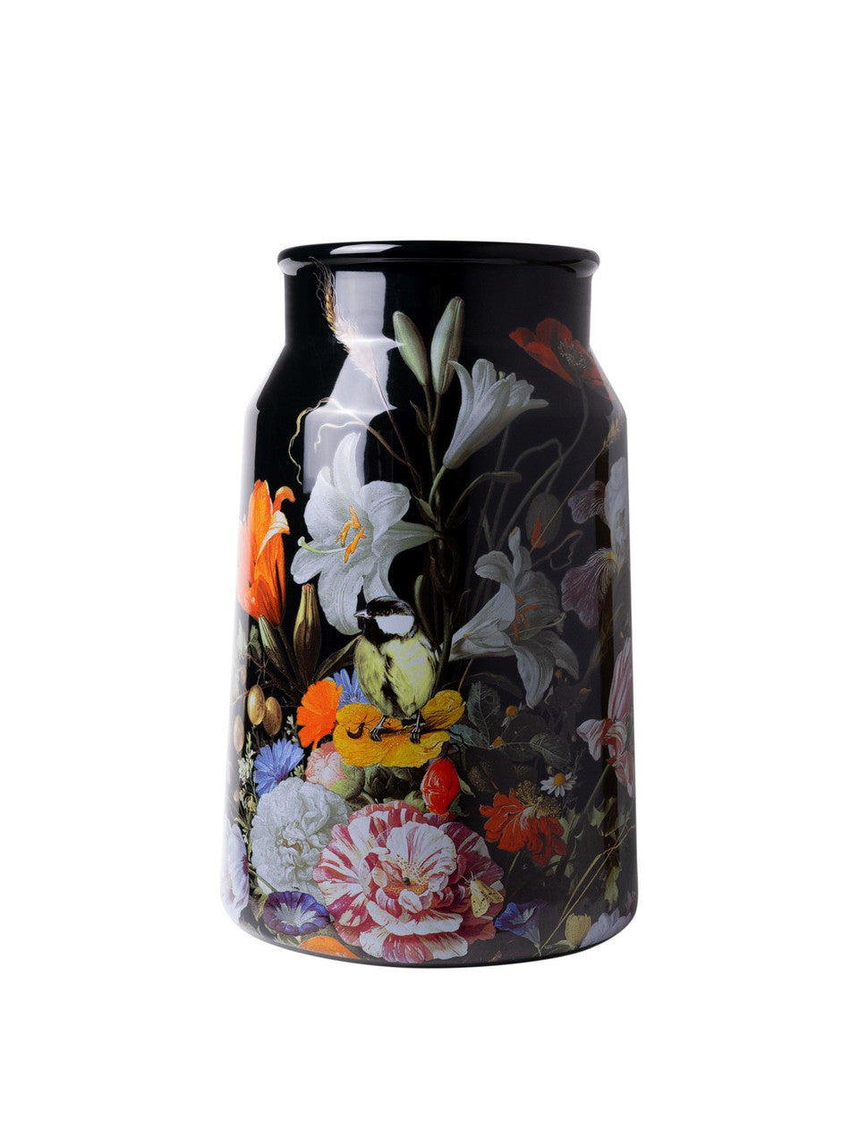 Vaas melkbus stilleven zwart