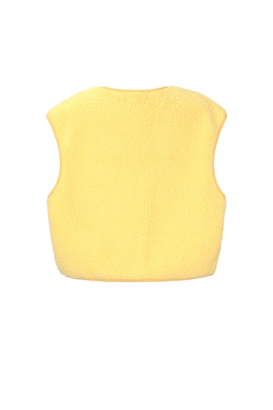 Fluffy teddy vest geel