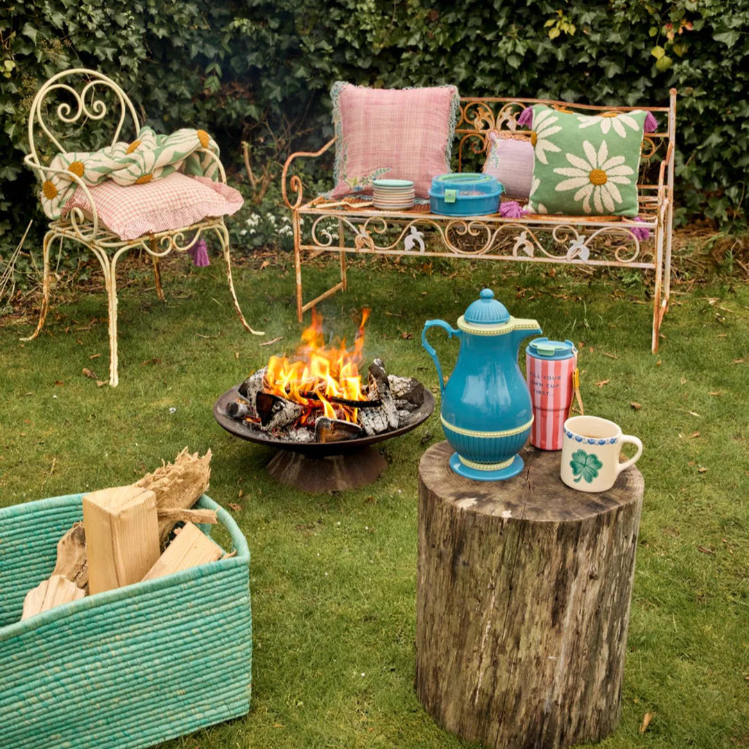 Thermoskan vintage blauw Rice