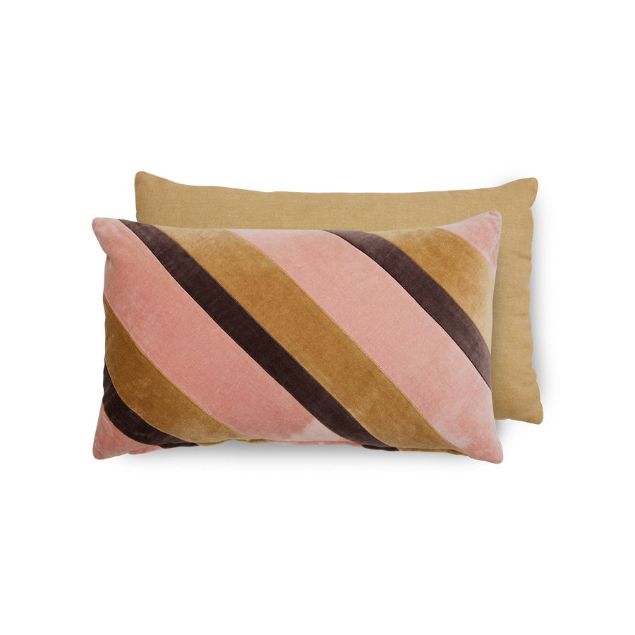 Striped velvet cushion Sunkissed HK Living