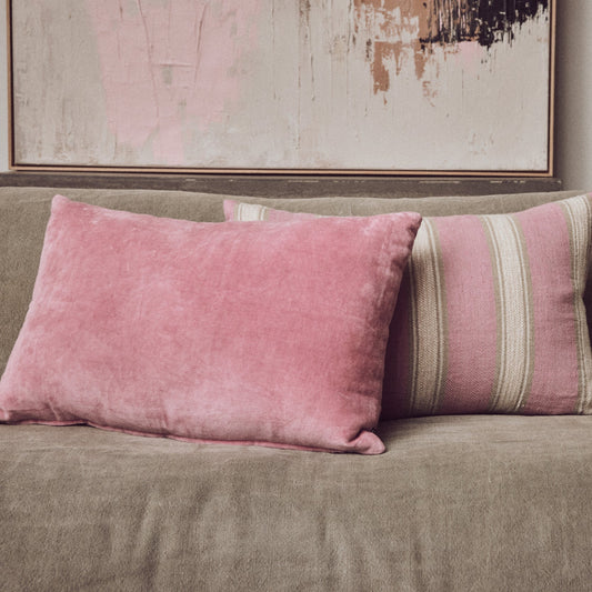 Velvet cushion rose HK Living