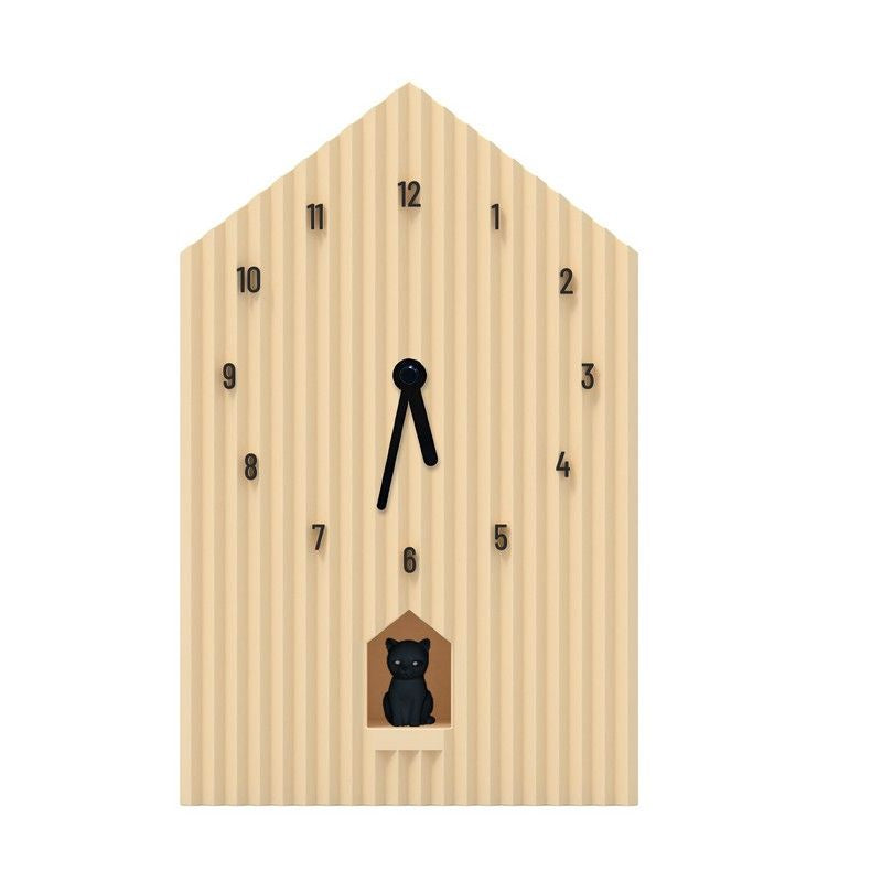 Klok decor kat Beige