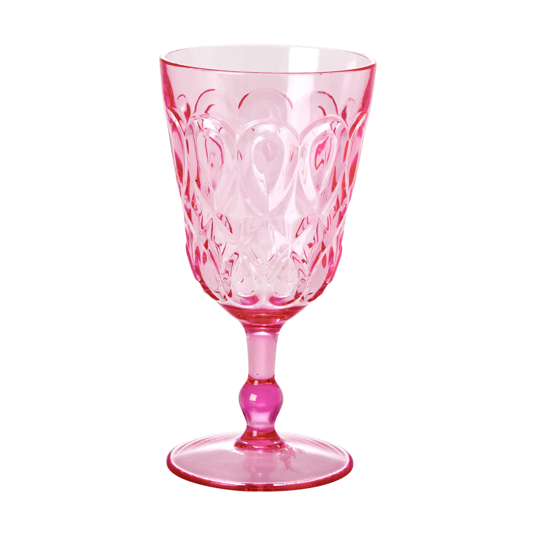 Wijnglas roze Rice