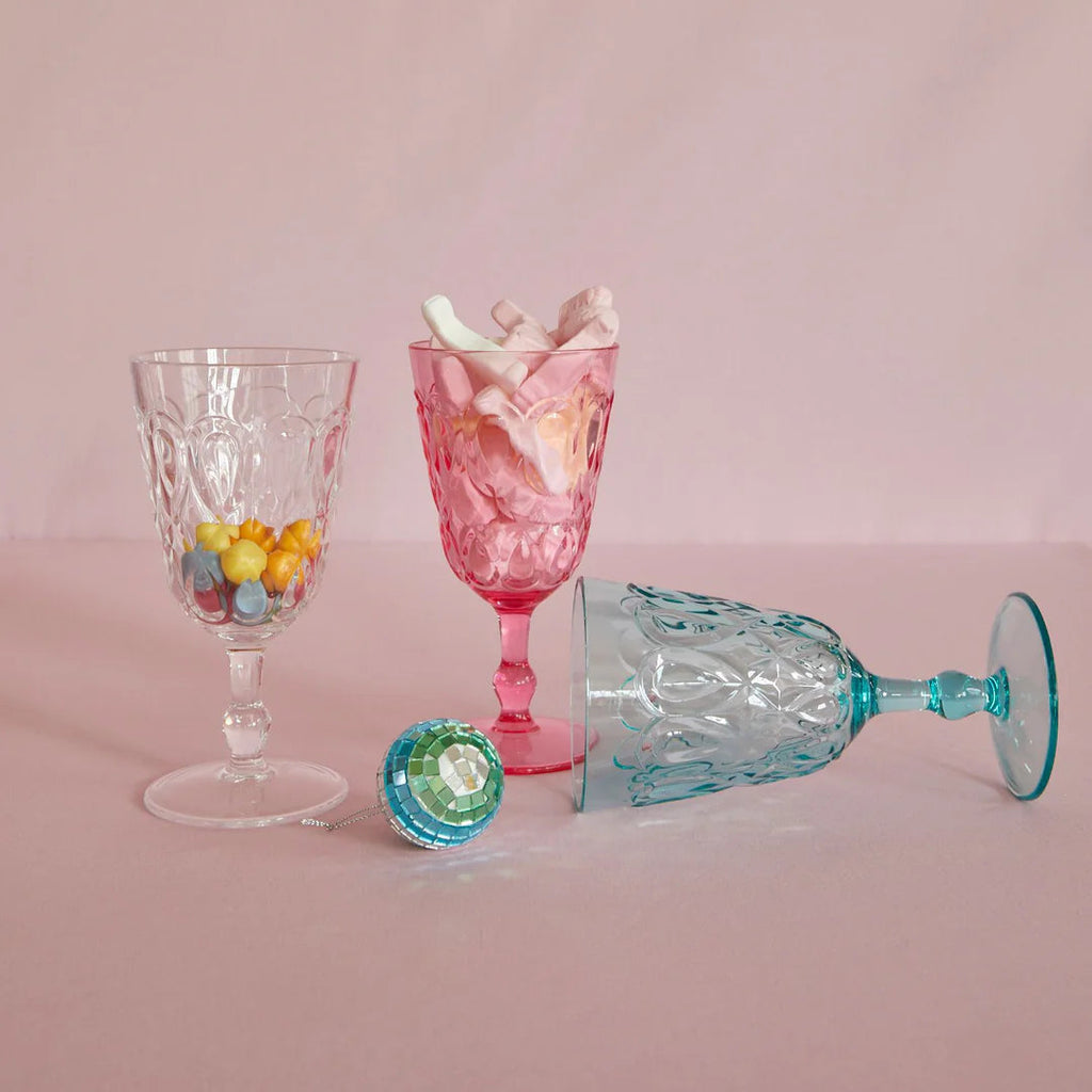 Wijnglas roze Rice