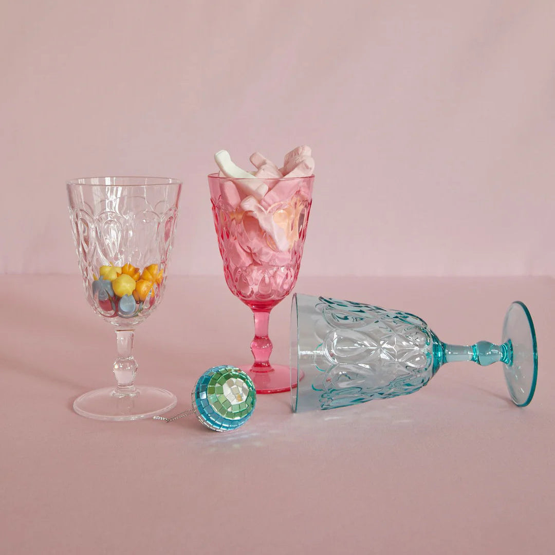 Wijnglas roze Rice